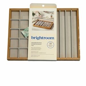 Brightroom Bamboo Divided Accessory Tray New